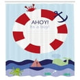 thumbnail image 3 of Ambesonne Reveal Party Shower Curtain, Maritime Announcement, 69"Wx84"L, Multicolor, 3 of 3