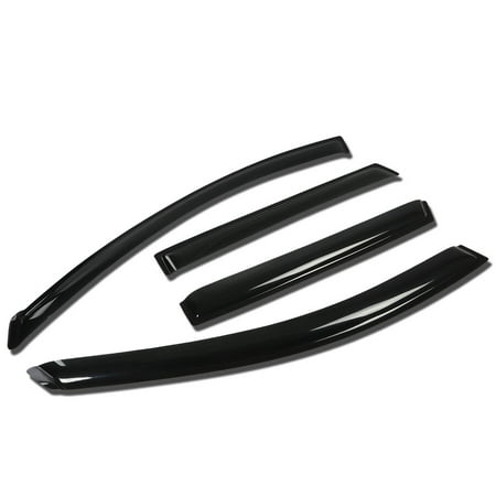Nissan Quest Vent Visor - For 2008 to 2014 Nissan Rogue 4pcs Window Vent Visor Deflector Rain Guard (Dark Smoke) 09 10 11 12 13