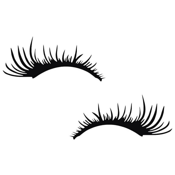 Raindrops Eyebrow Stickers Black 1 Pair Vehicle Headlight