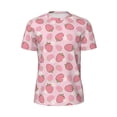 thumbnail image 5 of Wukai Strawberries Print Men's Short-Sleeved Mesh T-Shirt,Quick-Dry Short Sleeve Workout T-Shirt-Small, 5 of 8