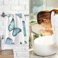 thumbnail image 6 of Coolnut Watercolor Butterflies Patterned Hand Towels 2 PCS, Cotton Bath Towel for Drying Face Hands Body Decorative Water Absorbent Lightweight Towels for Bathroom Ktichen Travel Gym, 16"x28", 6 of 6
