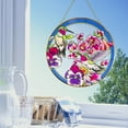 thumbnail image 2 of Stained Glass Window Hanging Hummingbird Window Suncatcher 6 Inch Glass Panel with Metal Chain and Hooks Sun Catchers Indoor Wall Art Home Decor Gift for Bird Lovers Women Mother's Day, 2 of 7