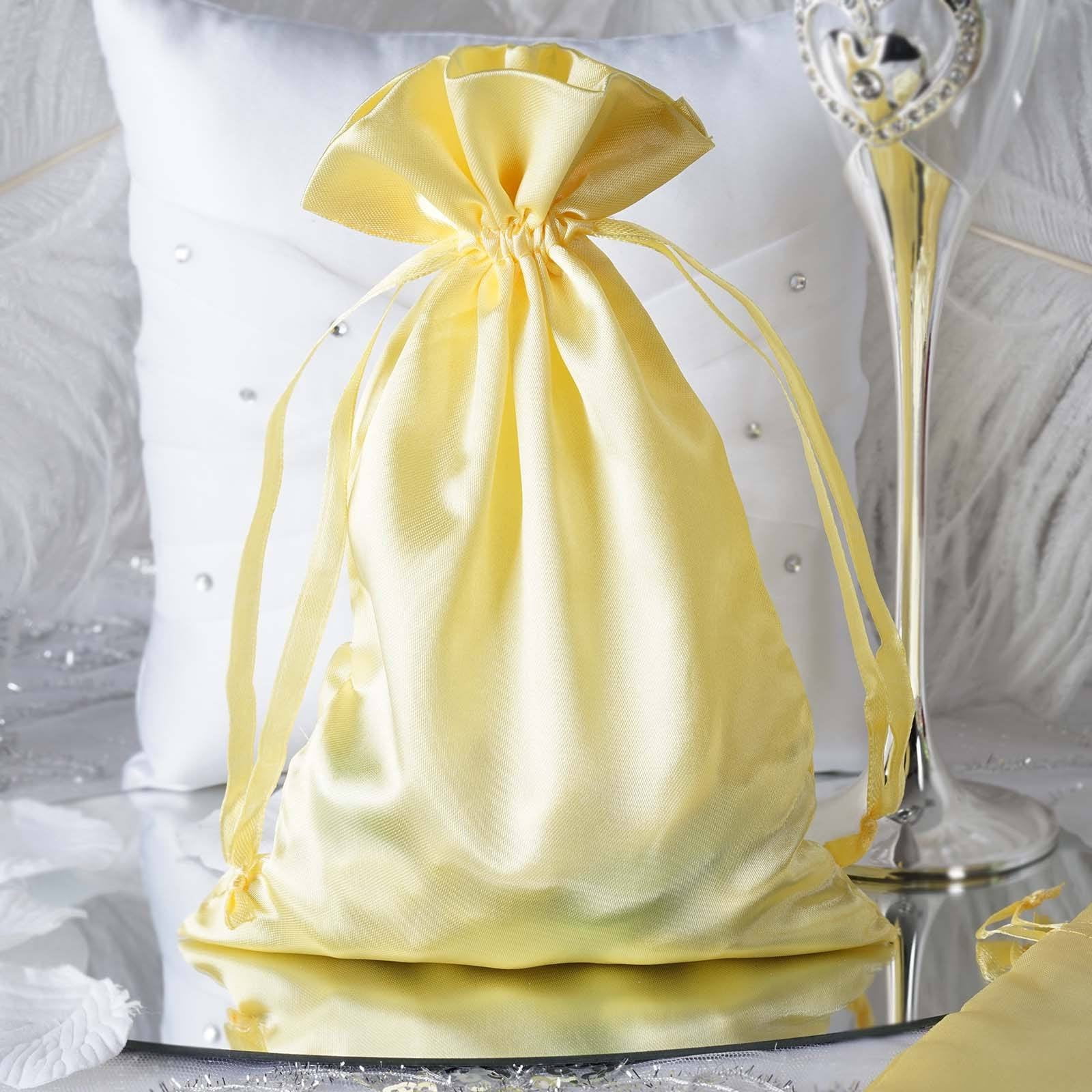 Efavormart 12PCS Satin Gift Bag Drawstring Pouch for Wedding Party Favor Jewelry Candy Solid ...
