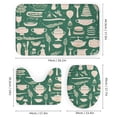 thumbnail image 3 of Shower Curtain 4 Piece Set with Rugs Include Waterproof Shower Curtain Non-Slip Rug Toilet Lid Cover Bath Mat Bakery Cooking Utensils Waterproof Shower Curtain Baking Mixer for Bathtub Decor, 3 of 8
