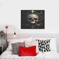 thumbnail image 4 of Fuzoiu Gold Pattern Skull Print Canvas Wall Art for Bathrooms,Wall Decor for Bedroom,Framed Artwork for Wall,Modern Wall Decorations Prints Picture for Kitchen Home, 4 of 6