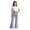 Purple, variant on OOOUM Girls Gradient Color Flared Denim Pants Classic Button Closure Slim Fashion Jeans Casual Daily Outdoor Relaxed Fit Casaul Pants Sky Blue 7-8 Years