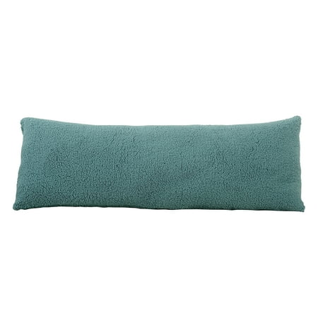 Reafort Ultra Soft Sherpa Body Pillow Cover/Case with Zipper Closure 21"x54" (21"x54" Body Pillow Cover, Blue)