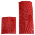 thumbnail image 3 of Cepillo de pared de caucho veteado de madera - 2 piezas Herramientas de pintura de textura roja, 3 of 10