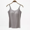 thumbnail image 2 of DDAPJ pyju Women Tank Top with Built in Bra Adjustable Spaghetti Strap Camisole Base Layer Cami Undershirt Casual Workout Yoga Tops Sales of the Day Gray S, 2 of 4