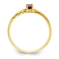 thumbnail image 2 of 14K Yellow Gold Ring Band with Stones (06) June Garnet (Rhodolite) Marquise Red, Size 6, 2 of 5
