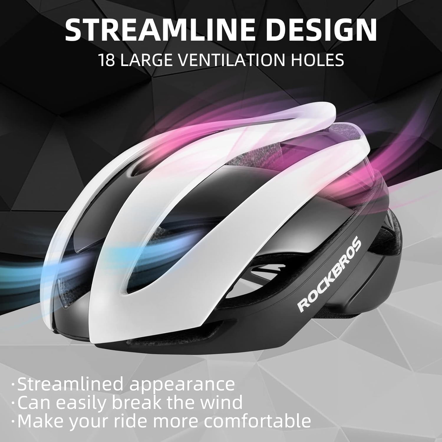 ROCKBROS Bicycle Helmet EPS Shock Absorption Ultralight Adjustable Cycling Helmets