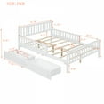thumbnail image 5 of Full Size Wood Platform Bed with Guardrails on Both Sides and Two Storage Drawers ,White, 5 of 12