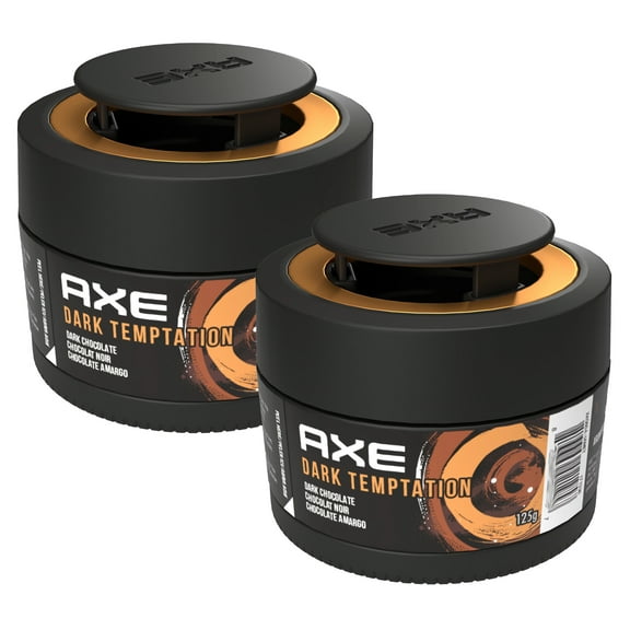 AXE Dark Temptation Car Air Freshener Gel Can - Odor Eliminator for Strong Odor - Long Lasting Fragrance & Effective Car Air Fresheners - Automotive Essential, 4.4 oz, 2 Packs