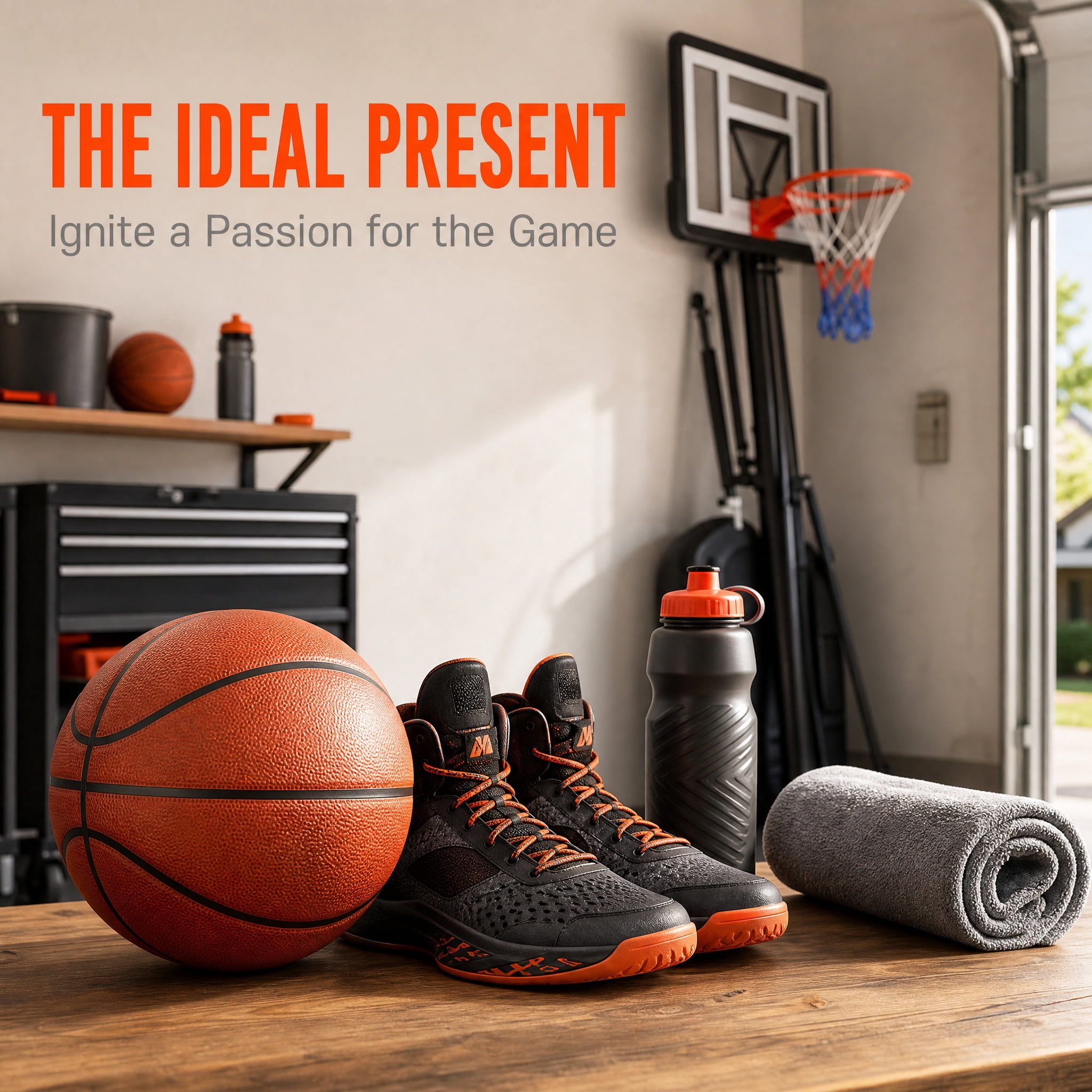 Portable Adjustable Basketball Hoop for Youth Adults & Kids 6.89–10.01 FT Height Basketball Goal 34 Inch Impact‑Resistant Backboard with Water/Sand Base & Wheels for Backyard Driveway