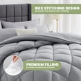 thumbnail image 5 of WISHEAD King Bed in a Bag Comforter Set with 7 Pieces - Light Gray All Season Bedding Sets with Comforter, Pillow Shams, Flat Sheet, Fitted Sheet and Pillowcases, 5 of 9