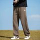 thumbnail image 3 of Pantalones casuales rectos de punto de estilo coreano nuevo de primavera de 2024 para hombre, pantalones holgados para correr, marrón, negro y azul marino, 3 of 5