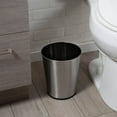 thumbnail image 2 of 5 Liter Small Wastebasket, Stainless Steel | Compact Round Open Top Trash Can | Durable Bathroom Bedroom Dorm Office Garbage Bin | Stylish Space-Saving Waste Disposal Container, 2 of 5