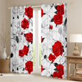 thumbnail image 2 of Homewish Romantic Red Rose Black Out Curtains for Couple, Anniversary Flower Floral Curtains Pack of 2 (42x63 Each), Valentines Day Bedroom Curtains, Living Room Curtains Decor, 2 of 6