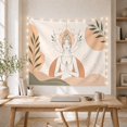 thumbnail image 5 of Line Woman Meditative with Pose Hands Joined Chest, Serene Watercolor for Plant Lovers, Botanical Wall Art, Mother'S Day Gift, Tapestry Wall Hanging for Bedroom and Dorm, 5 of 7