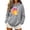 Gray, variant on Women's Minimalist Spooky Halloween Hoodie Understated Casual Daily Pullover