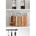 thumbnail image 5 of ComSaf Airtight Glass Canisters with Clamp Lids for Kitchen, 78 oz, Set of 3, Square, 5 of 9