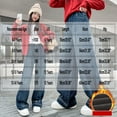 thumbnail image 3 of Cowsor Girls Wide Leg Jeans Baggy High Elastic Waist Denim Pants Cute Y2K Trendy Tween Streetwear, 3 of 7
