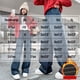 thumbnail image 3 of Cowsor Girls Wide Leg Jeans Baggy High Elastic Waist Denim Pants Cute Y2K Trendy Tween Streetwear, 3 of 7