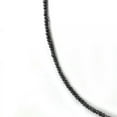 thumbnail image 5 of K-KED Natural 3mm Black Spinel Rondelle Faceted Beaded Necklace Gemstone Silver Chain-28 in, 5 of 5