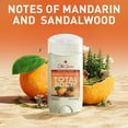 thumbnail image 2 of Old Spice Whole Body Aluminum Free Total Body Deodorant, Mandarin + Sandalwood Scent, 3 oz, 2 of 11