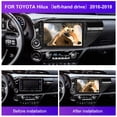thumbnail image 5 of Zcargel Android 13 Car Stereo Radio For Toyota Hilux 2016-2018 Car GPS Navi 10.1 Touch Screen Radio Stereo CarPlay Support Wireless CarPlay Android Auto Bluetooth FM Backup Camera Microphone, 5 of 10