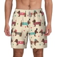 thumbnail image 3 of Uemuo Dachshund Dog Puppy Pattern Mens Swim Trunks Quick Dry Board Shorts with Mesh Lining, Stretch Beach Shorts Quick Dry No-Chafing Board Shorts-XX-Large, 3 of 9