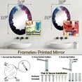 thumbnail image 4 of DESIGN ART Designart "Space Pink Universe Galaxy I" Space Modern Wall Mirror 20in.x30in., 4 of 5