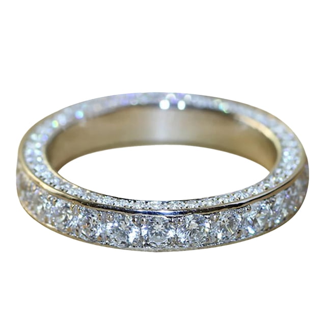 Full Diamond Rings Ladies Rings Ladies Companion Rings Finger Rings Ladies Rings Classic Jewelry Girls Ladies 2PC