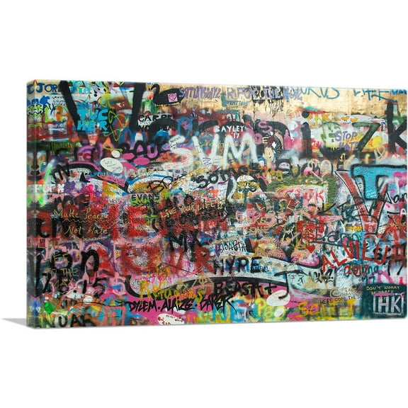 ARTCANVAS Graffiti Overload Canvas Art Print - Size: 26" x 18" (0.75" Deep)