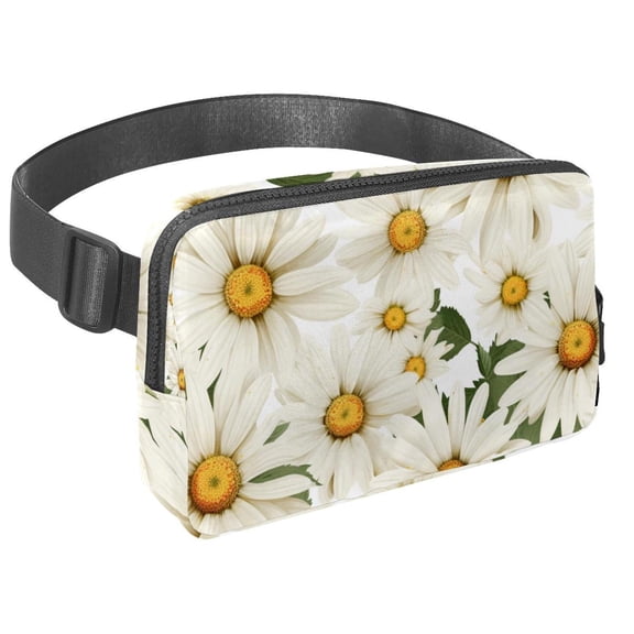 Daisies Lightweight Adjustable Waist Pack with Extension Strap - Unisex Fanny Pack Sling Bag