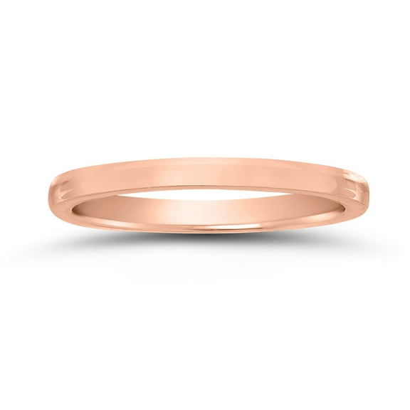 SZUL Women's 1.5MM European Contour Wedding Band in 14K Rose Gold
