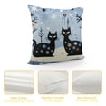 thumbnail image 4 of JEUXUS  Throw Pillow Covers  Christmas Snow and Black Cats Decorative Pillow Cases Cushion Cover for Living Room Bedroom Sofa, 4 of 5