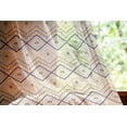 thumbnail image 2 of Ethnic Tulle Curtains with Rod Pocket, Native Motif with Rhombus Pattern Dots and Chevron Waves Print, Sheer Drape for Wedding Party 2 Panels, 7 Sizes, Yellow Black and White, by Ambesonne, 2 of 3