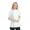 thumbnail image 1 of TOPTIE Women's Chef Coat With Contrast Piping Short Sleeve Chef Jacket, 1 of 10