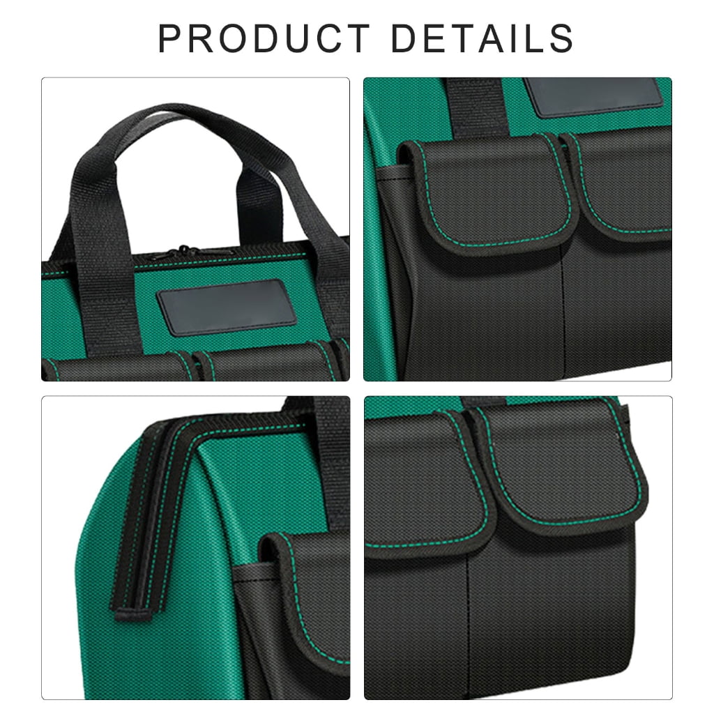 16/18inch Tool Bag Heavy Duty Tool Storage Bag Large Capacity Tool Storage Bag for Electricians Power Tool Organizers
