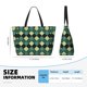 thumbnail image 4 of Fotbe Green Squares Bolsa de Viaje para Playa - Resistente al Agua, Bolsa Tote de Gran Capacidad y Ligera con 7 Bolsillos para Mujeres y Hombres, 4 of 7