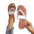 thumbnail image 5 of OKBOP Open Toe flat sandals for women flat T-Bar Slide Flat Arch Flat Heel Arch Support Flatform flat sandals for women, 5 of 5