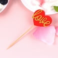 thumbnail image 2 of Valentine's Day Heart Cake Toppers Romantic Cupcake Ornament Picks for Cake Decoration Red Paper 20pcs, 2 of 8