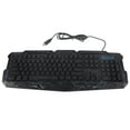 thumbnail image 3 of Clavier Câblé USB de Jeu Cool, Crack Rétro-Éclairage Keyboad, Noir 3 Couleurs de Réglable pour Ordinateur Portable, 3 of 8