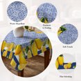 thumbnail image 5 of Blue Yellow Lemon Table Cloth Waterproof Tablecloths, Summer Country Fruits Italian Style Tablecloth Dining Table Cover for Kitchen Party Tabletop Outdoor, Square Tablecloth 60x60 Inch, 5 of 9