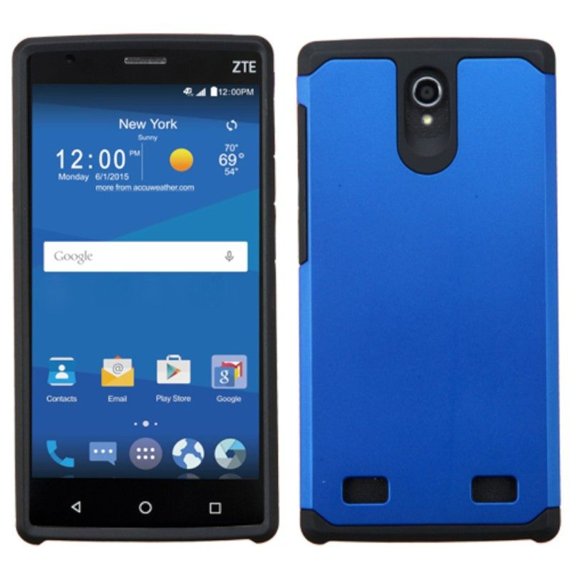 ZTE ZMAX 2 Phone Case, ZTE ZMAX 2 Case, by Insten Hard Hybrid Rubber ...