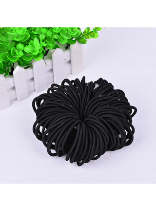 Mini Rubber Bands, Elastic Hair Bands,3 Size Soft Hair Elastic Ties,  Black Bubber Bands for Hair, 1200 Pcs Polyband Elastics for Women, Kids  Braids Hair 