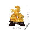 thumbnail image 4 of Golden Horse Figurine Resin Statue With Golden Ingots For Home Decor And Wealth Display, 4 of 8