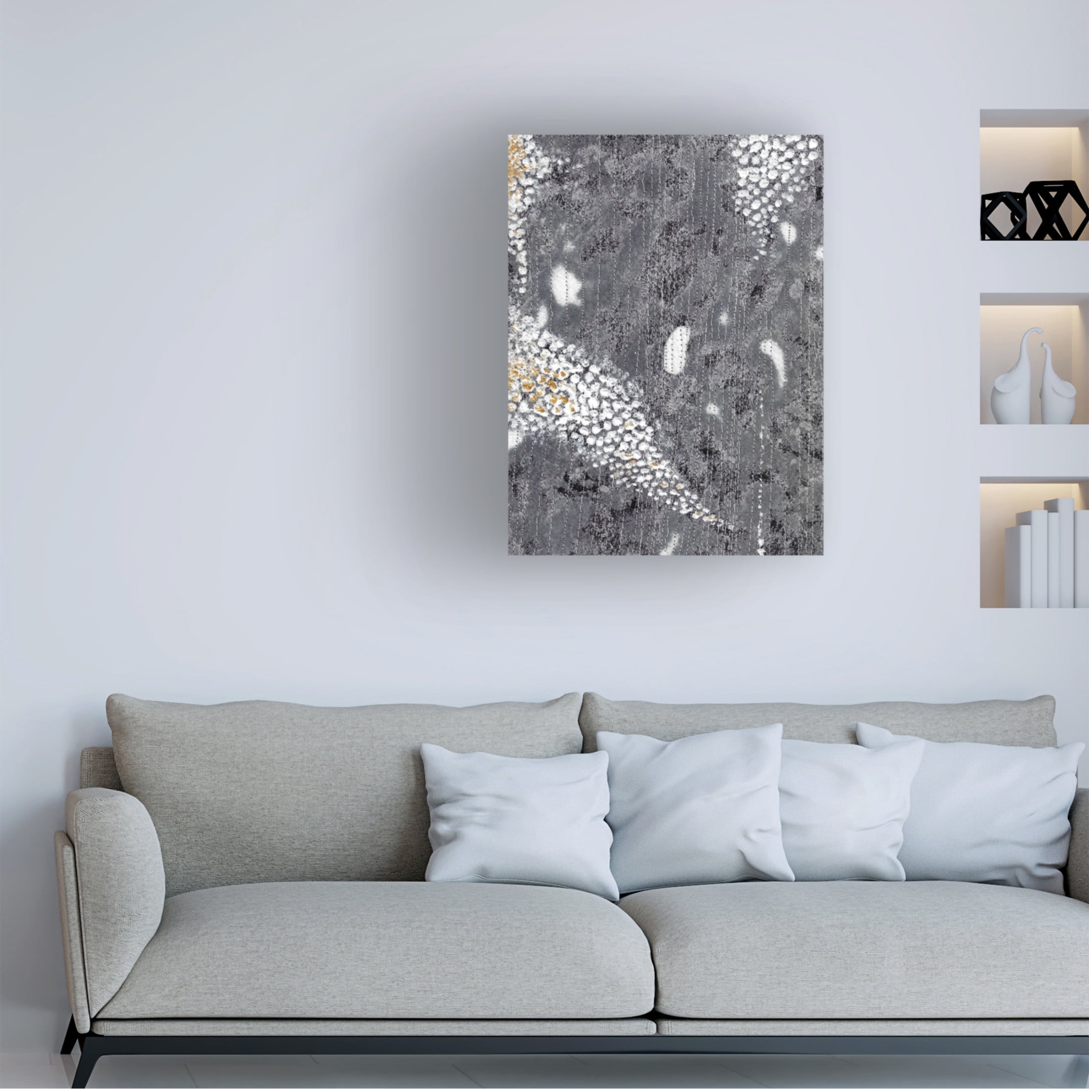 Canvas Wall Art - Maliq 'Stone 2' Wall Art for Living Room, Bedroom, or Office Décor by Trademark Fine Art - 18 x 24 Inches