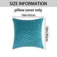 thumbnail image 5 of REGALWOVEN Solid Striped Square Throw Pillow Covers, Set of 2 Luxury Textured Pillowcases, Soft Cozy Cushion Covers for Couch Bedroom Light Blue 18" x 18", 5 of 6